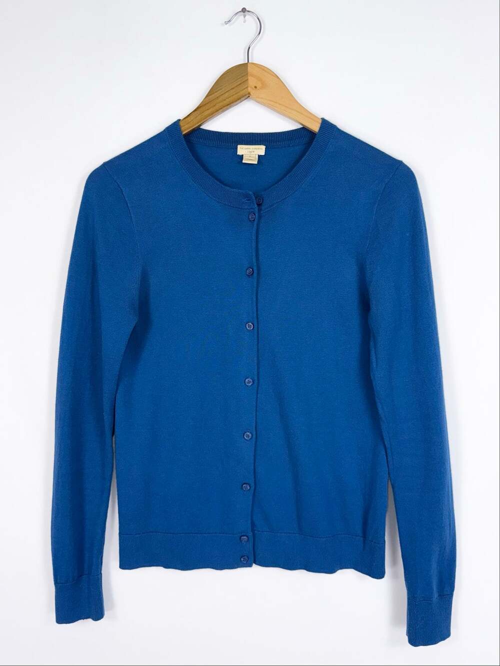 J Crew Caryn Cotton Knit Cardigan Women's Small Blue Long Sleeve